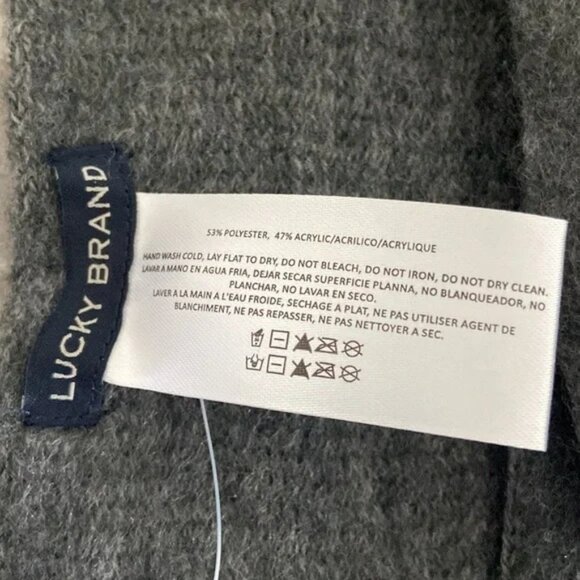 LUCKY BRAND OVERSIZED LONG FRINGED SCARF - Picture 3 of 4